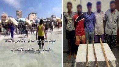 صراع الكراسي والشماسي يودي بخمسة من عمال شواطئ الإسكندرية إلى السجن 23 مشاجرة شواطئ الإسكندرية