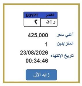 لوحة سيارة مميزة
