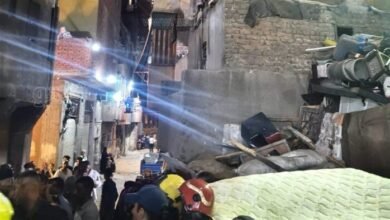 تآكل الجدران الحاملة ينهي حياة طفلة وسيدة في حدائق القبة 1 انهيار عقار بحدائق القبة