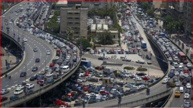 كثافات مرورية بالقاهرة والجيزة