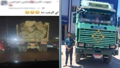 صورة على التواصل تسقط سائق شاحنة بالحمولة الزائدة في القاهرة 26 ضبط سائق شاحنة القاهرة
