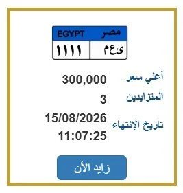 لوحة سيارة بـ 300 ألف جنيه تشعل التنافس الإلكتروني في مصر 1 مزادات اللوحات المميزة
