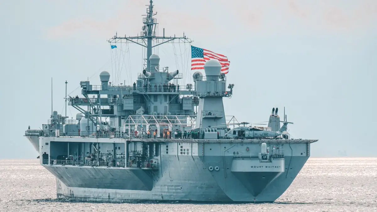 USS Mount Whitney in the Baltic Sea