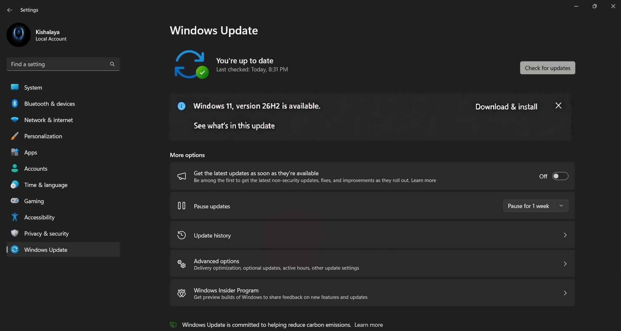 Windows 11 26H2 Stable Release