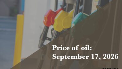 Brent crude price drop