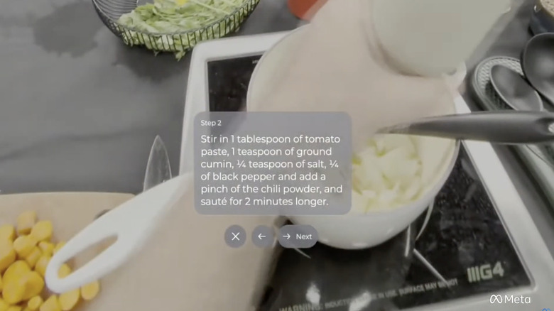 Meta Smart Glasses Cooking Mode