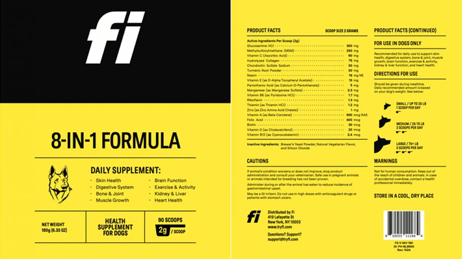 Fi 8-in-1 Formula supplement for Dogs 180g