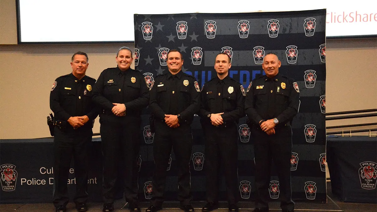 Officers who helped save a man from a burning house fire received valor awards from the Culpeper Police Department.