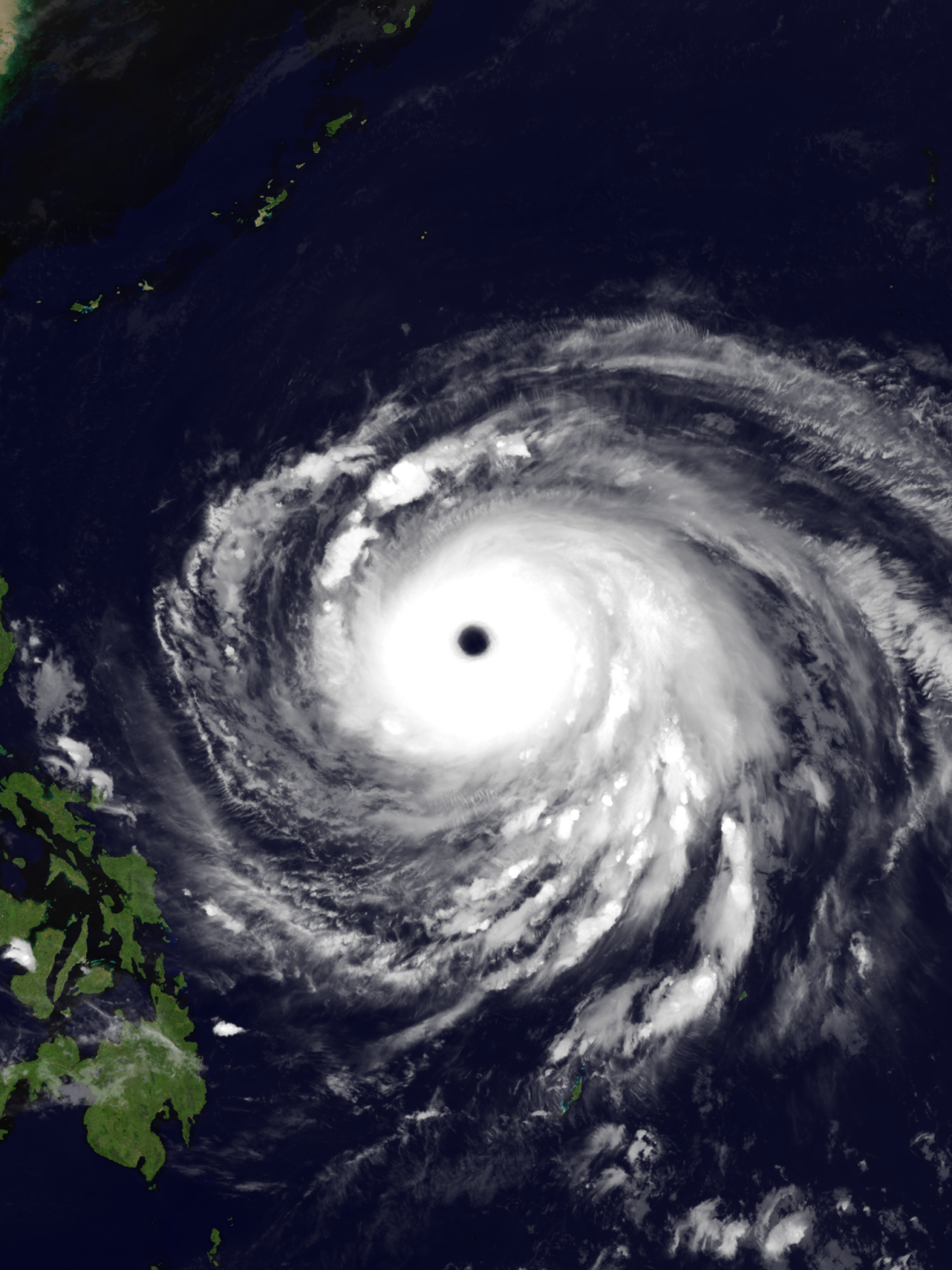 Satellite view of Typhoon Champi
