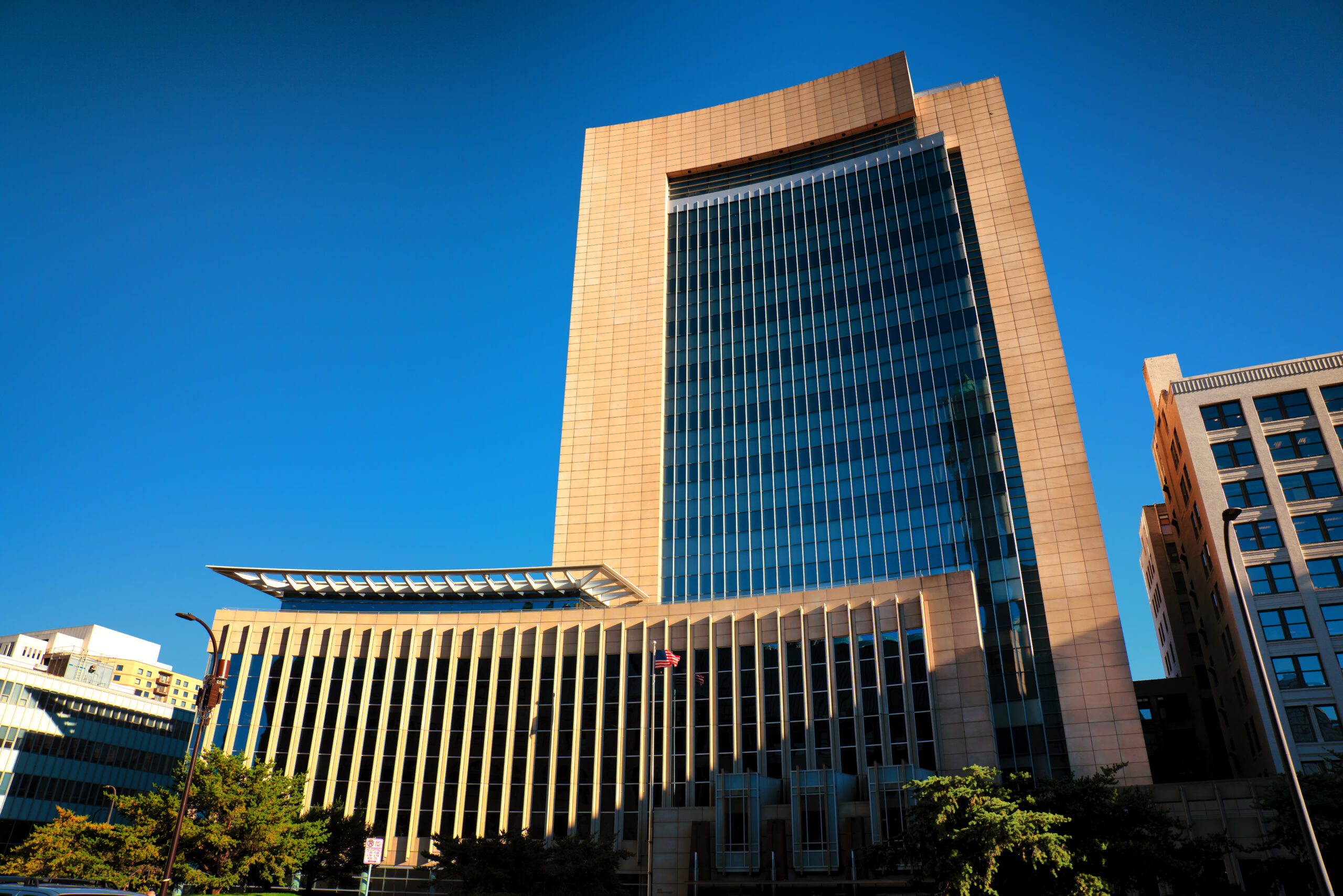 The U.S. District Courthouse in downtown Minneapolis