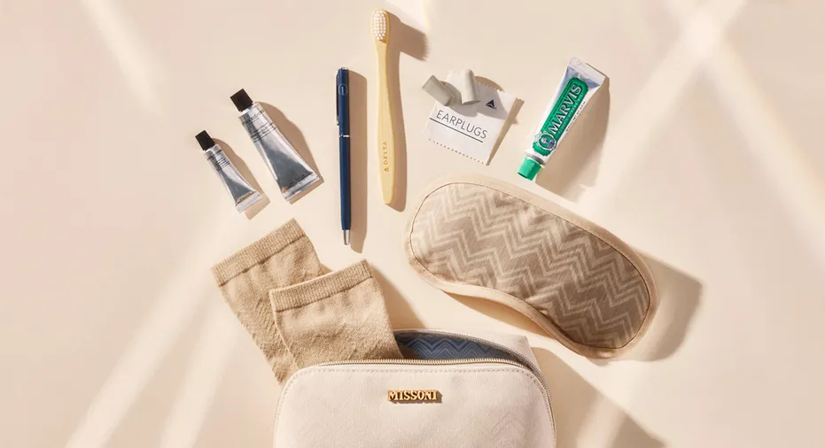 Delta is introducing new Missoni amenity kits featuring Grown Alchemist skincare and Marvis dental products beginning Nov. 3.