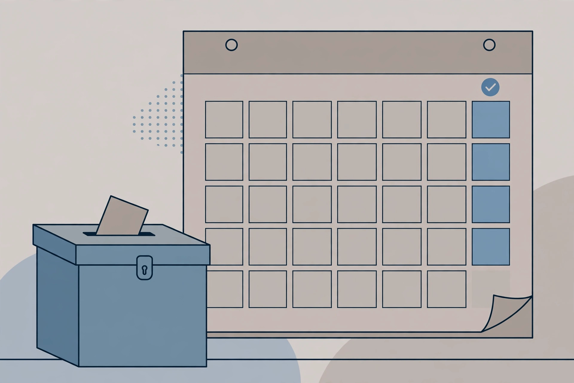 A voter information illustration for early voting