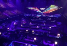 Rotterdam Ahoy stage during the Eurovision Song Contest 2021