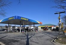 Sunoco gas station at Orchard Center, Calverton, Maryland