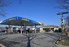 Sunoco gas station at Orchard Center, Calverton, Maryland