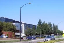South side of the Googleplex building in Mountain View, California