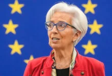 Christine Lagarde speaking at the European Parliament