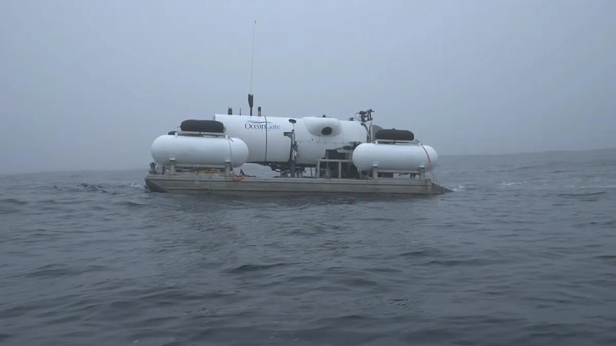 OceanGate sub out in the ocean.