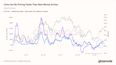 Bitcoin Capital Inflows Lag Behind Realized Cap Growth