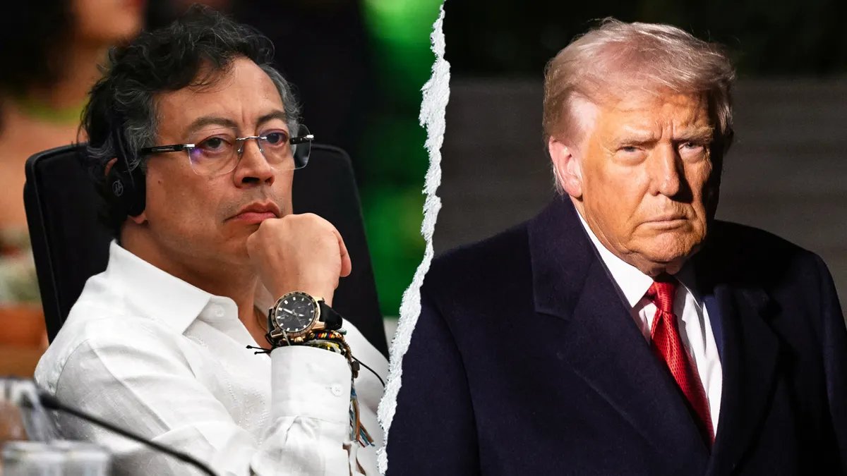 Colombian leader Petro and Donald Trump