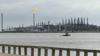 Cheniere Sabine Pass LNG terminal in Cameron Parish, Louisiana