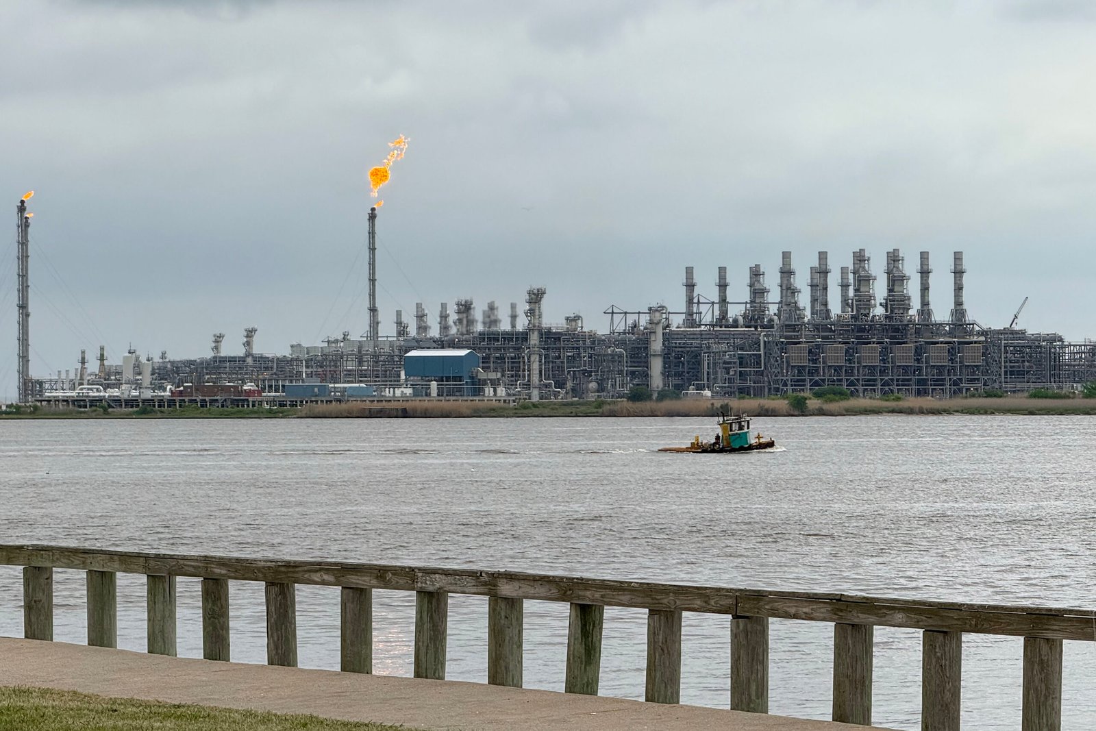 Cheniere Sabine Pass LNG terminal in Cameron Parish, Louisiana