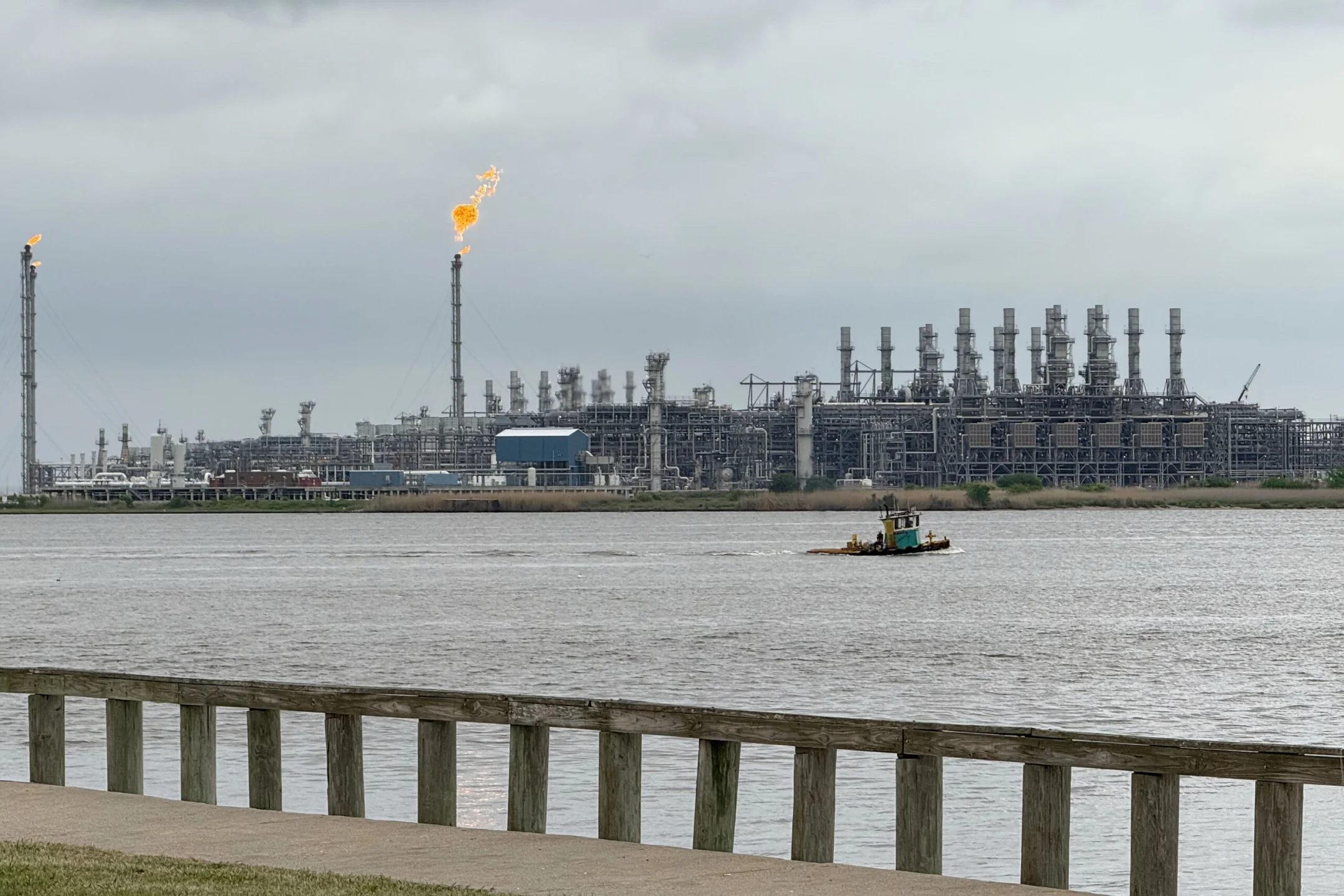 Cheniere Sabine Pass LNG terminal in Cameron Parish, Louisiana