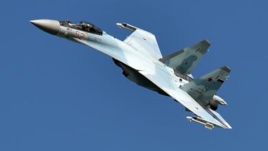 A Russian Aerospace Forces Su-35S fighter in flight