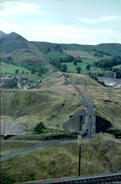 Aberfan Colliery spoil tramway, 1964